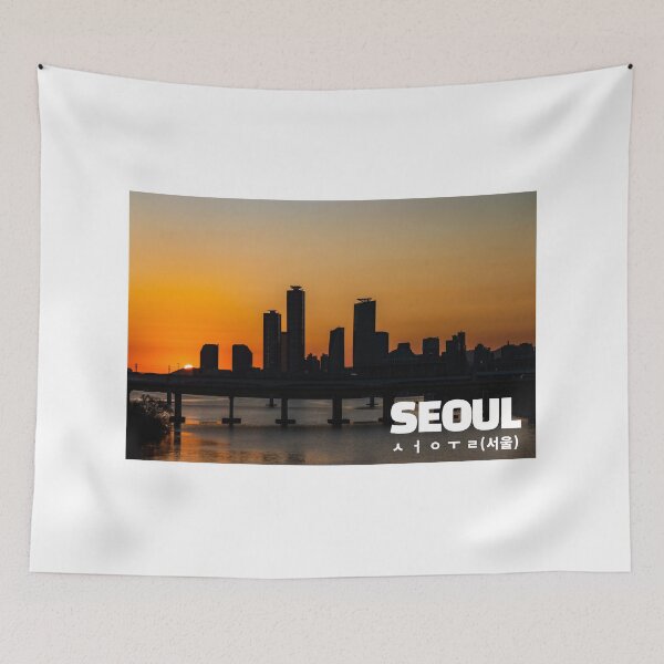 Item preview, Seoul Han River Bridge and Yeouido Sunset designed and sold by yoomyngsang.