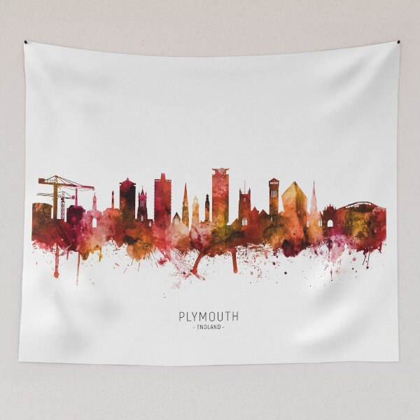 Item preview, Plymouth England Skyline designed and sold by ArtPrints.