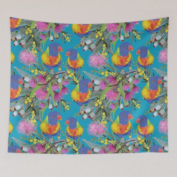 Item preview, Rainbow Lorikeet Pattern designed and sold by Sketchbook Designs.