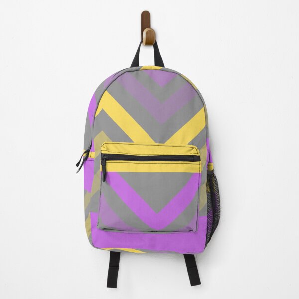 Item preview, Zigzags (Yellow and Purple on Grey) designed and sold by JazzPWall.