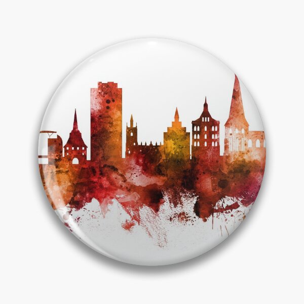 Item preview, Rostock Germany Skyline designed and sold by ArtPrints.