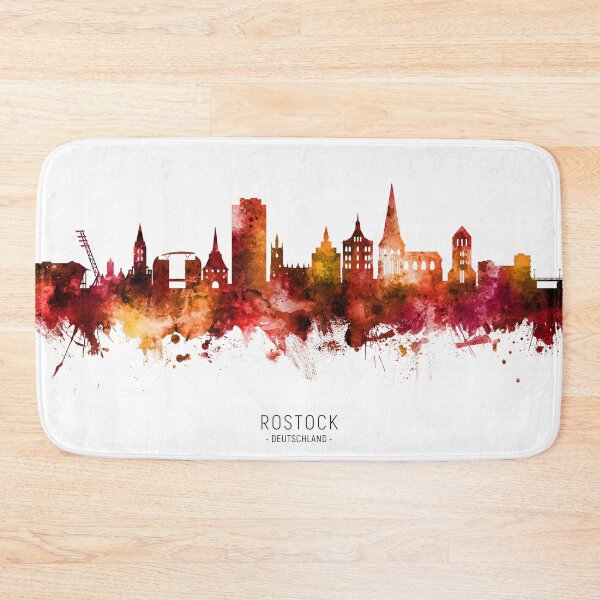 Item preview, Rostock Germany Skyline designed and sold by ArtPrints.
