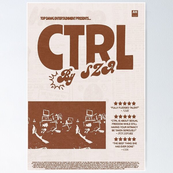 Item preview, Album Print - Ctrl by SZA!  poster poster designed and sold by peugene.