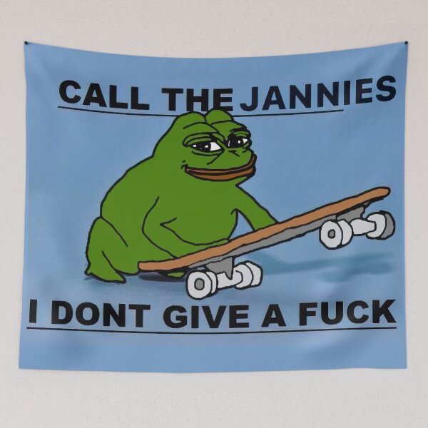 Item preview, Call the Jannies IDGAF designed and sold by shitpostanon.