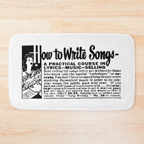 Item preview, HOW TO WRITE SONGS - ADVERT designed and sold by ThrowbackAds.