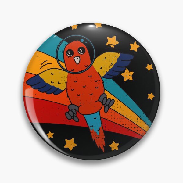 Item preview, Cute Vintage Scarlet Macaw Owner Retro Macaw In Space designed and sold by JokeGysen.