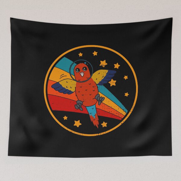 Item preview, Cute Vintage Scarlet Macaw Owner Retro Macaw In Space designed and sold by JokeGysen.