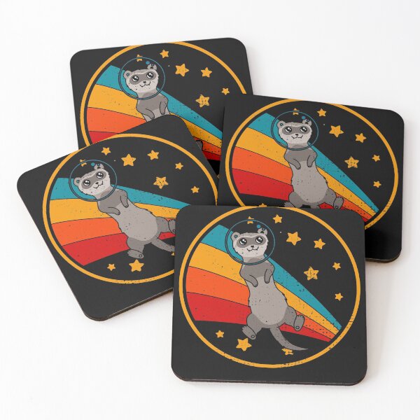 Item preview, Cute Vintage Siamese Ferret Owner Retro Ferret In Space designed and sold by JokeGysen.