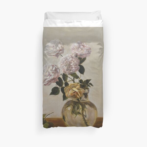 Flowers in vase Duvet Cover