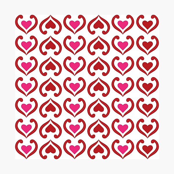 Item preview, Patrón de repetición de corazón rosa y rojo opiniones designed and sold by KiwiandKit.