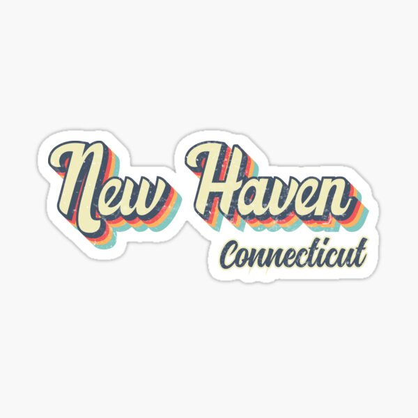 Item preview, Ville de New Haven Connecticut Rétro Vintage années 70 arc-en-ciel designed and sold by Teelogic.