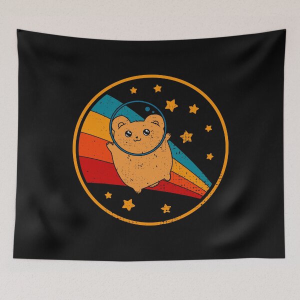 Item preview, Cute Vintage Syrian Hamster Owner Retro Hamster In Space designed and sold by JokeGysen.