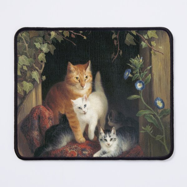 Item preview, Cat With Kittens Painting designed and sold by FladsynnDesigns.