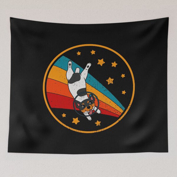 Item preview, Cute Vintage Toy Fox Terrier Owner Retro Dog In Space designed and sold by JokeGysen.
