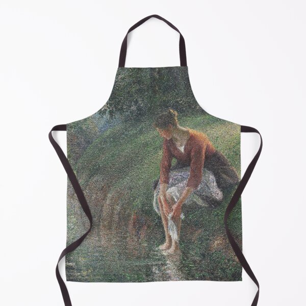 Item preview, Woman Bathing Her Feet In A Brook Painting designed and sold by FladsynnDesigns.
