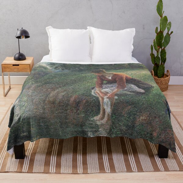 Item preview, Woman Bathing Her Feet In A Brook Painting designed and sold by FladsynnDesigns.