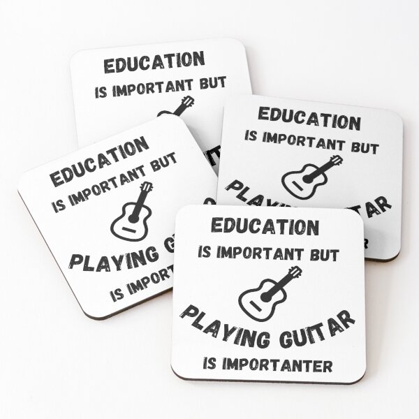 Item preview, Education Is Important But Playing Guitar Is Importanter designed and sold by LuckyKermit.