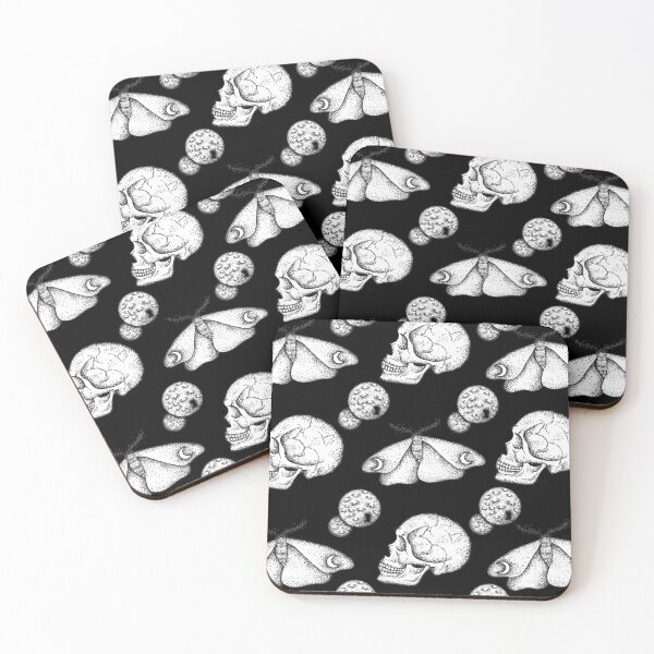 Item preview, Moth + Skull  designed and sold by wanderingmoonco.