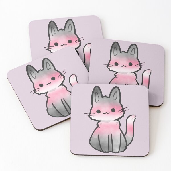 Item preview, Watercolour Cat Subtle Abstract Demigirl Pride Flag designed and sold by cashewdays.