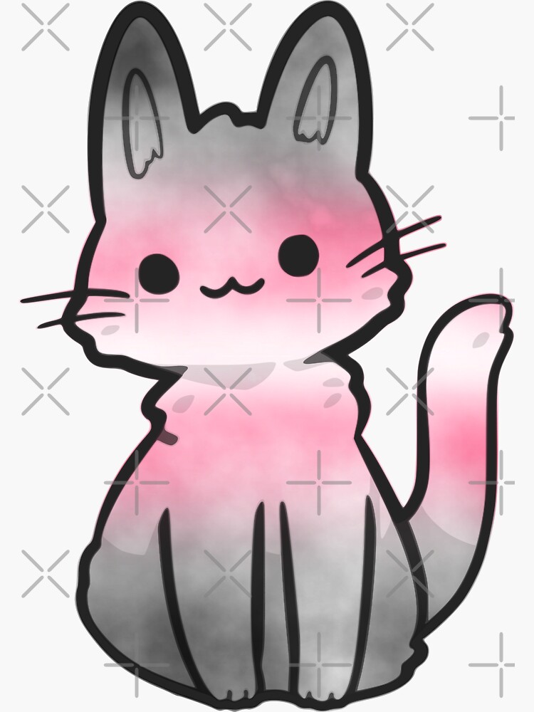 Watercolour Cat Subtle Abstract Demigirl Pride Flag Sticker For Sale By Cashewdays Redbubble 4304