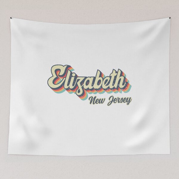 Item preview, Elizabeth city New Jersey Retro Vintage 70s rainbow designed and sold by Teelogic.