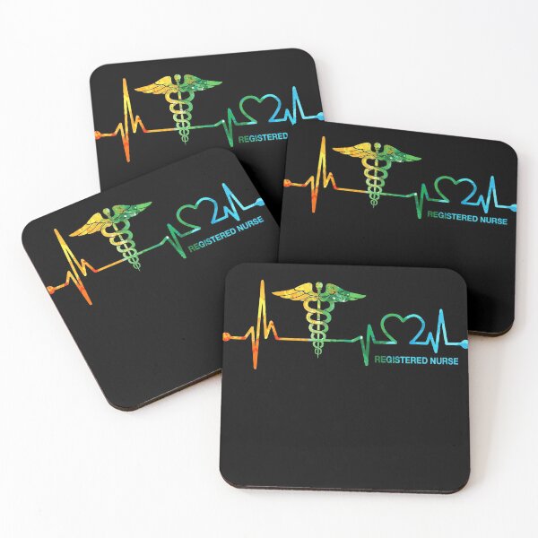 Item preview, REGISTERED NURSE HEARTBEAT WATERCOLOR, REGISTERED NURSE HEARTBEAT , REGISTERED NURSE WATERCOLOR designed and sold by WinghiDesign.