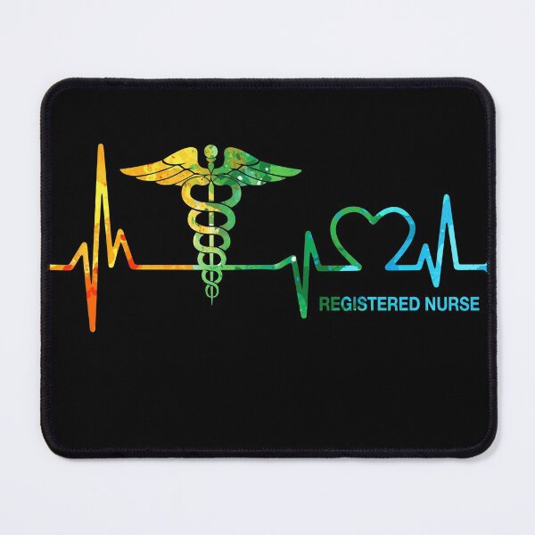 Item preview, REGISTERED NURSE HEARTBEAT WATERCOLOR, REGISTERED NURSE HEARTBEAT , REGISTERED NURSE WATERCOLOR designed and sold by WinghiDesign.