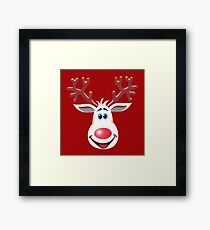 Happy Rudolph - The Red Nosed Reindeer Framed Print