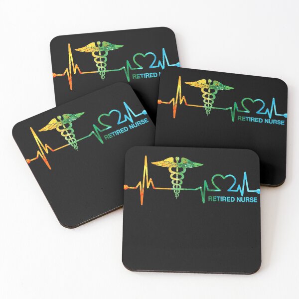 Item preview, RETIRED NURSE HEARTBEAT WATERCOLOR, RETIRED NURSE HEARTBEAT , RETIRED NURSE WATERCOLOR designed and sold by WinghiDesign.