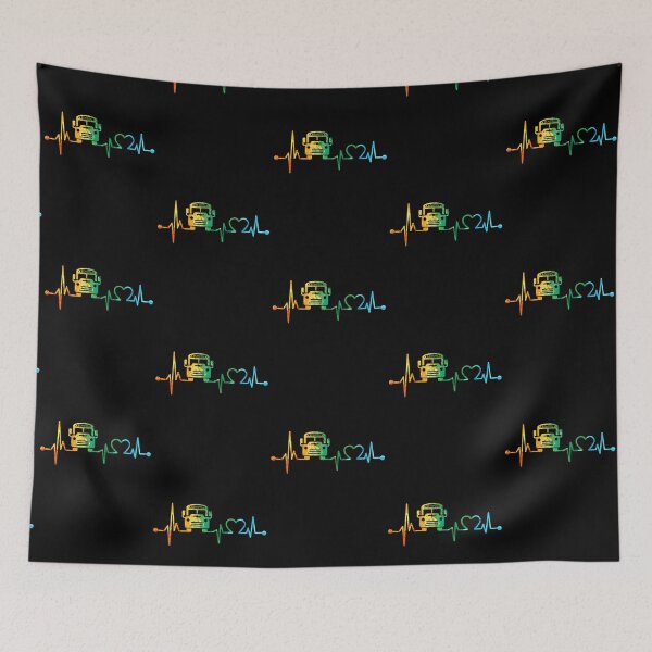 Item preview, SCHOOL BUS DRIVER HEARTBEAT WATERCOLOR designed and sold by WinghiDesign.