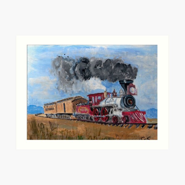An American Steam Train Art Print