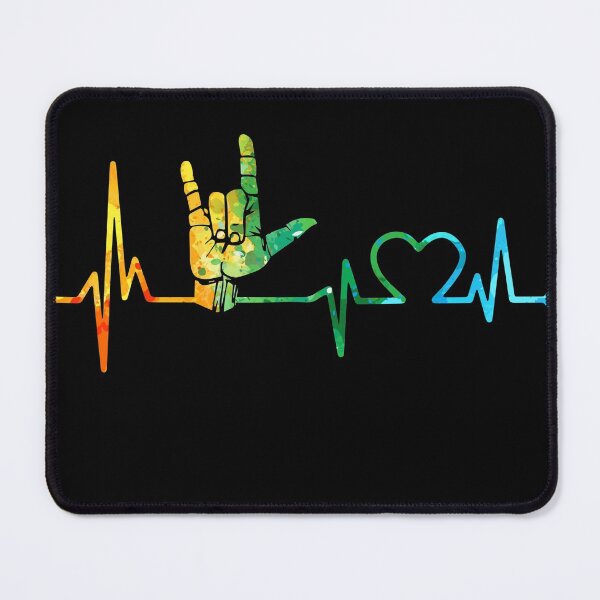 Item preview, SIGN LANGUAGE HEARTBEAT WATERCOLOR, SIGN LANGUAGE WATERCOLOR, SIGN LANGUAGE HEARTBEAT  designed and sold by WinghiDesign.