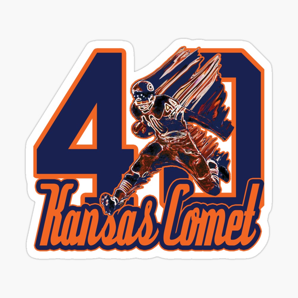 THE GREATEST OF ALL TIME - WALTER PAYTON - CHICAGO BEARS (navy background)  Sticker for Sale by BearDownDesigns