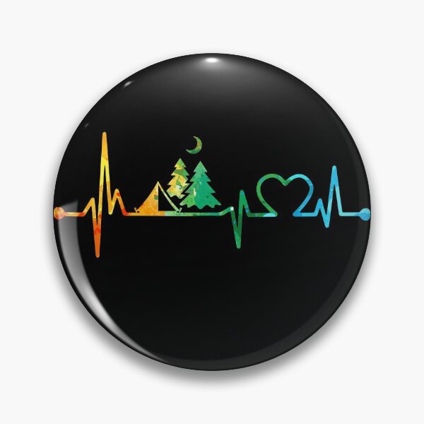 Item preview, CAMPING HEARTBEAT WATERCOLOR, CAMPING HEARTBEAT , CAMPING WATERCOLOR designed and sold by WinghiDesign.