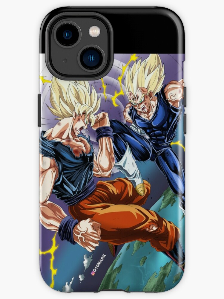 SSJ2 Goku vs Majin Vegeta - Q10Mark Canvas Print for Sale by q10mark