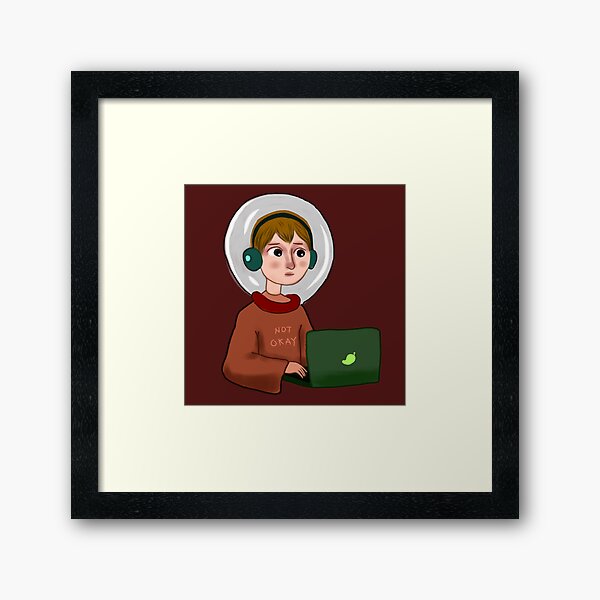 Boy in a bubble Framed Art Print