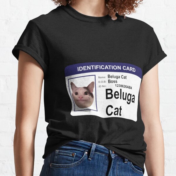 Beluga Cat Identification Card Classic T-Shirt
