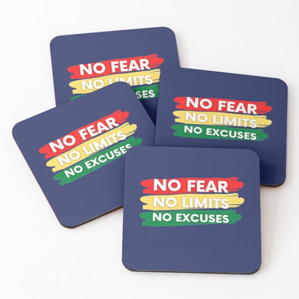 Item preview, No Fear No Limits No Excuses Red Yellow designed and sold by GabriellyLessa.
