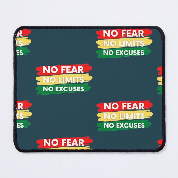 Item preview, No Fear No Limits No Excuses Red Yellow designed and sold by GabriellyLessa.