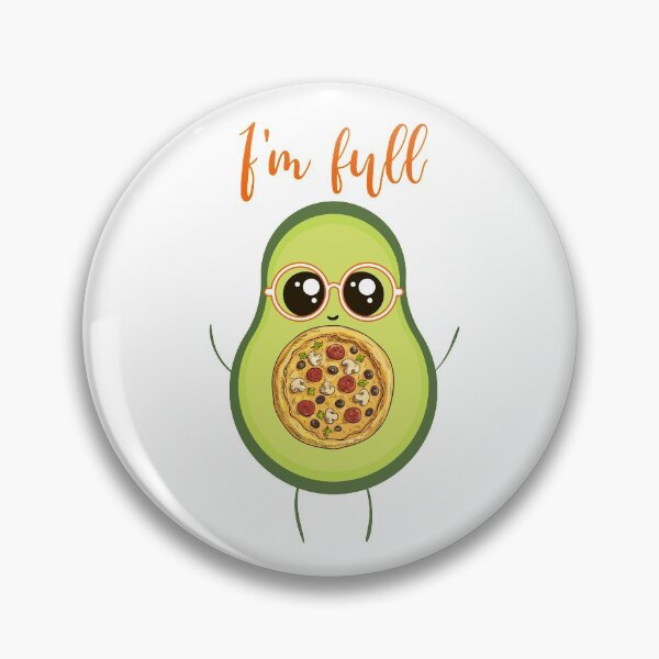 Item preview, Avocodo, I'm full, pizza, red glasses designed and sold by Benchamart.