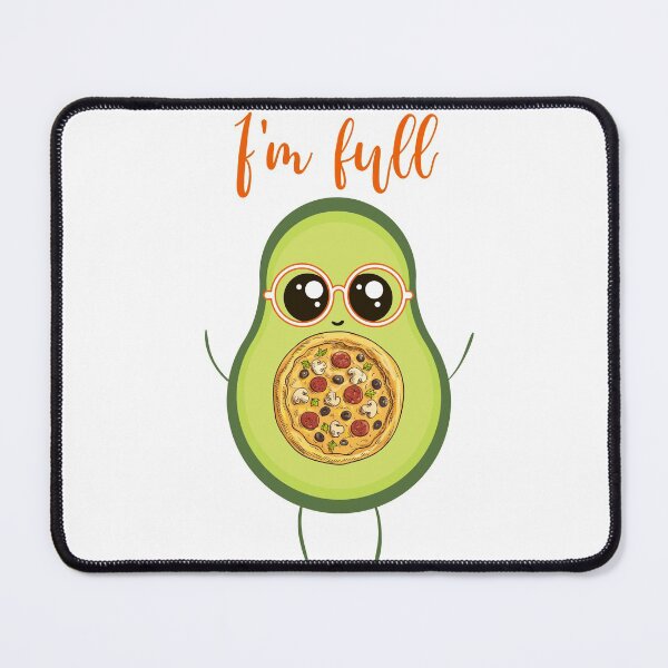 Item preview, Avocodo, I'm full, pizza, red glasses designed and sold by Benchamart.