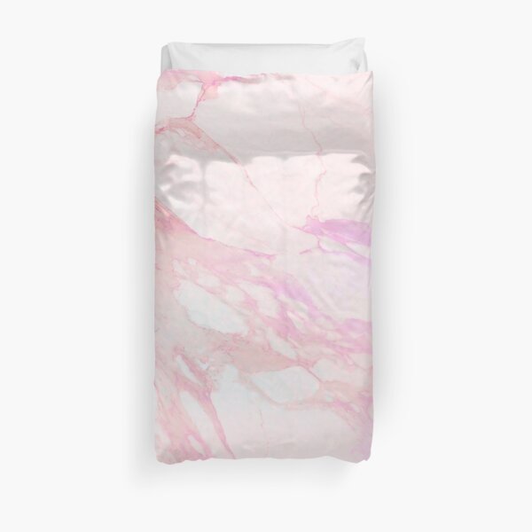 Chic Pink Marble Pattern Duvet Cover