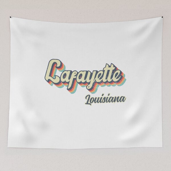 Item preview, Lafayette city Louisiana Retro Vintage 70s rainbow designed and sold by Teelogic.