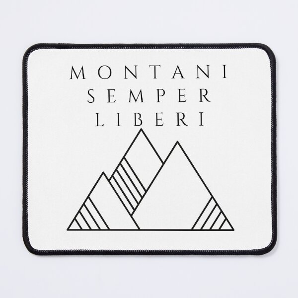 Item preview, Montani Semper Liberi Mountaineers Are Always Free Black Letters - Mountain Climbing designed and sold by ElementJourney.