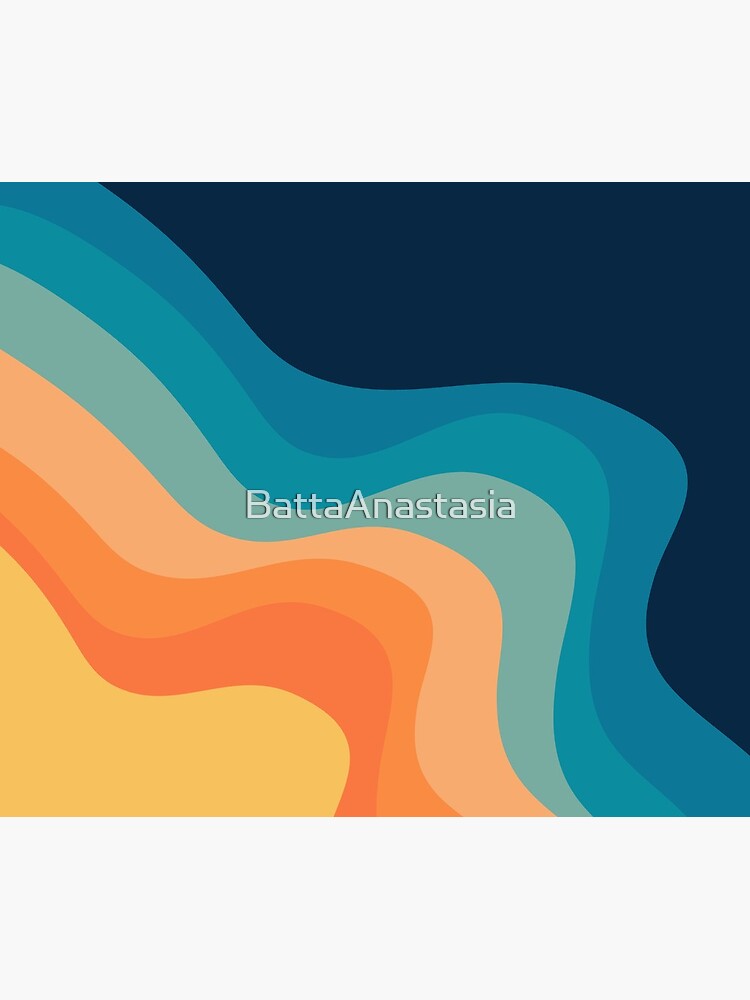 Thumbnail 5 of 5, Mouse Pad, Retro style waves decoration designed and sold by BattaAnastasia.