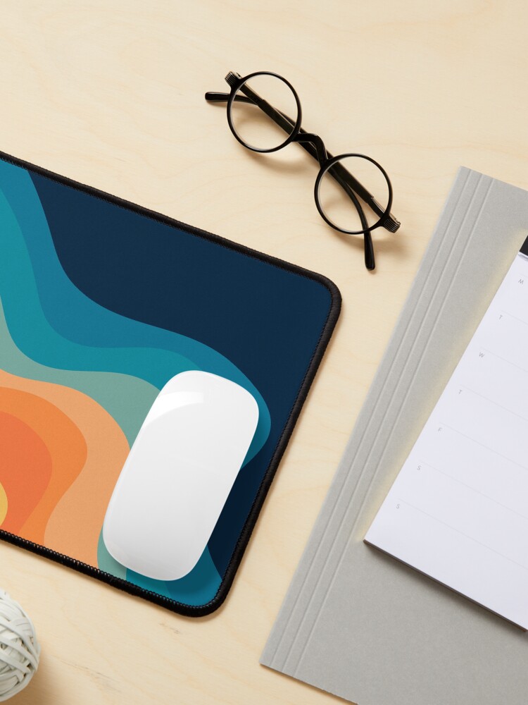 Thumbnail 3 of 5, Mouse Pad, Retro style waves decoration designed and sold by BattaAnastasia.