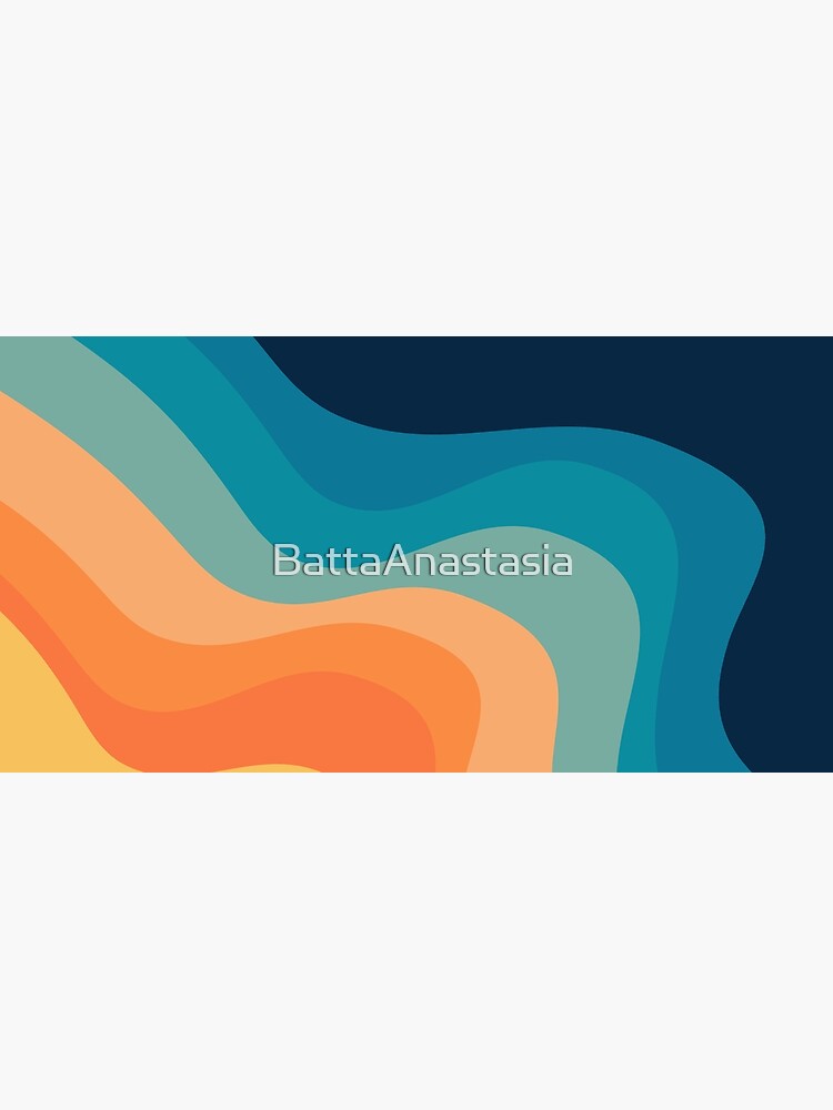 Thumbnail 5 of 5, Mouse Pad, Retro style waves decoration designed and sold by BattaAnastasia.