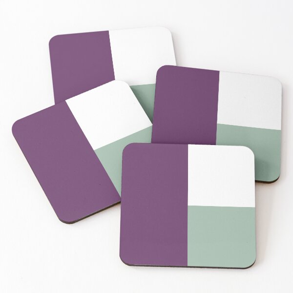 Item preview, AUBERGINE PURPLE, MUTED GREEN and WHITE 3 CHECKERS  designed and sold by RachelMacht.