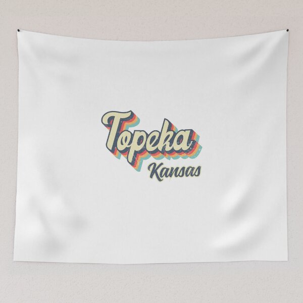 Item preview, Topeka city Kansas Retro Vintage 70s rainbow designed and sold by Teelogic.