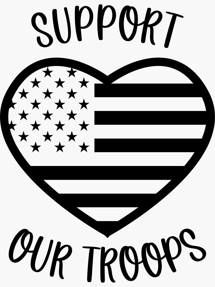 Support Our Troops Sticker For Sale By Lemoncreations Redbubble